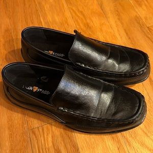 Deer Stags Boys Black Dress Shoes Sz 5 M